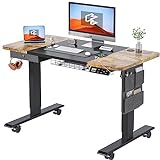 MAIDeSITe Höhenverstellbarer Schreibtisch Elektrisch (120 x 60 cm) mit 4 Memory und 5...