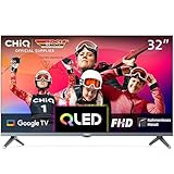 CHIQ Fernseher L32QM8G 32 Zoll QLED TV, FHD, HDR, Rahmenloses Metall-Design, Google TV, Chromecast,...