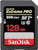 SanDisk Extreme PRO SDHC UHS-II Speicherkarte V90 128 GB (300 MB/s, 8K-, 4K- und...