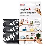 Sugru by tesa - Formbarer Allzweckkleber, 3er-Pack, 3 x 3,5 g, Schwarz - vielseitige Klebeknete -...