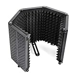 Moman Mikrofon-Isolation-Schallschutz-Pop-Filter RF30 Faltbar Mic Shield 5 Seiten Micscreen Vocal...