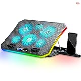 TopMate C12 Kühler RGB Gaming Notebook Kühlpads für Schreibtisch und Schoß, Ständer 8...