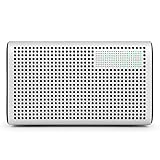 GGMM E3 Multiroom Lautsprecher Wi-Fi/Bluetooth, Airplay 20W Stereo Sound, LED Uhr/Wecker - Weiß