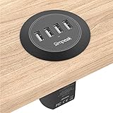 Simpeak 30W 4-Port USB Schreibtisch Ladegerät zum Einbau in Kabeldurchführungen in Schreibtischen