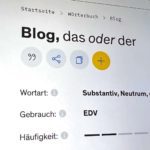 DER oder DAS Blog